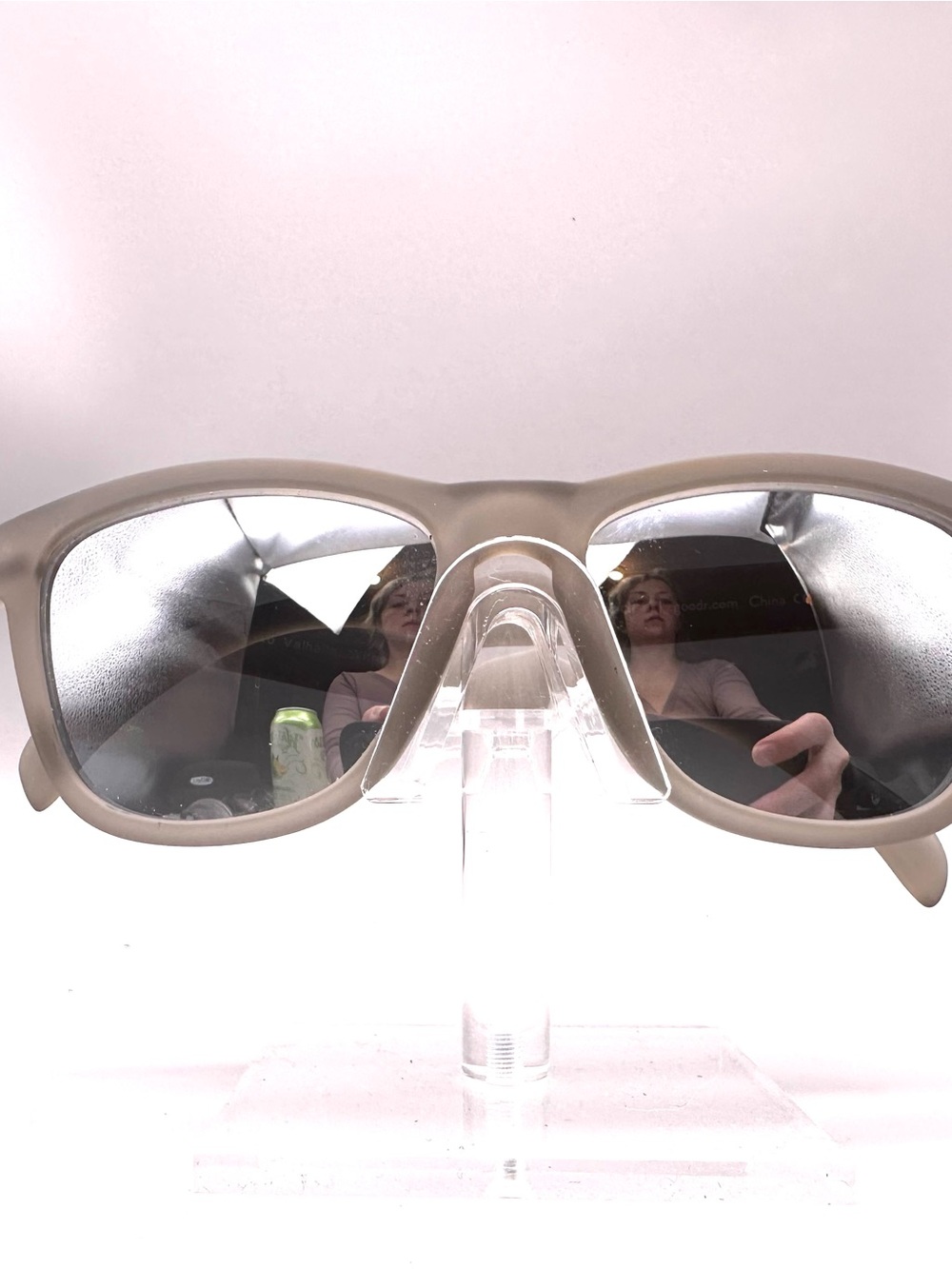 Goodr OG Sunglasses Going to Valhalla Witness Tan Silver Mirrored Polarized Lens